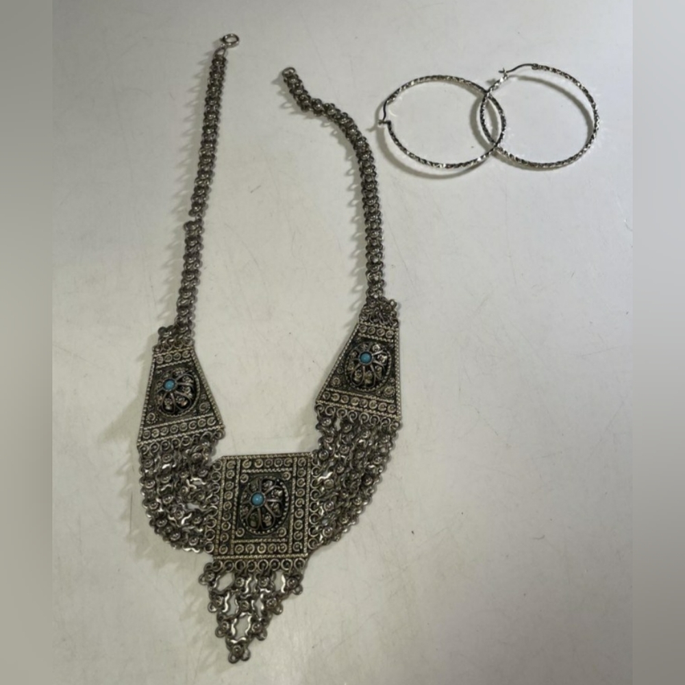 Sterling Silver Middle Eastern Statement Chandeli… - image 3